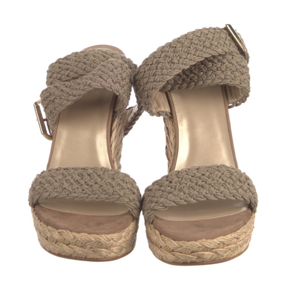 Stuart Weitzman Platform Espadrilles Sandals Size… - image 1